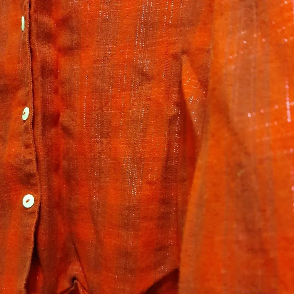 VICTORIA'S SECRET Red Black Pajama Tops Checker Button down Shirt Small